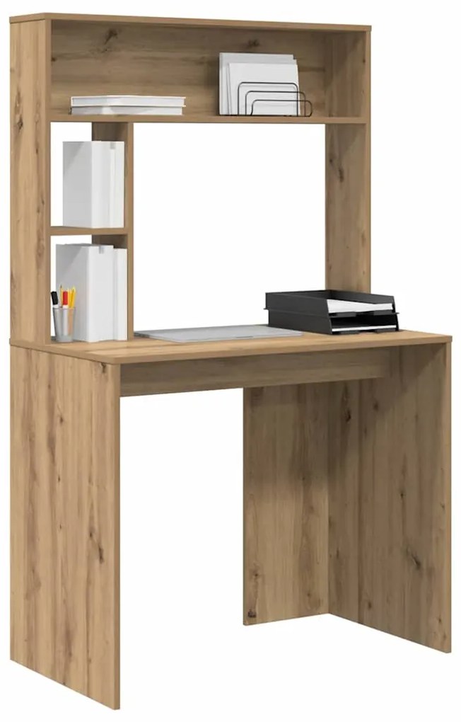 vidaXL Γραφείο artisan δρυς 91 x 50 x 149 εκ Επεξεργασμένο ξύλο
