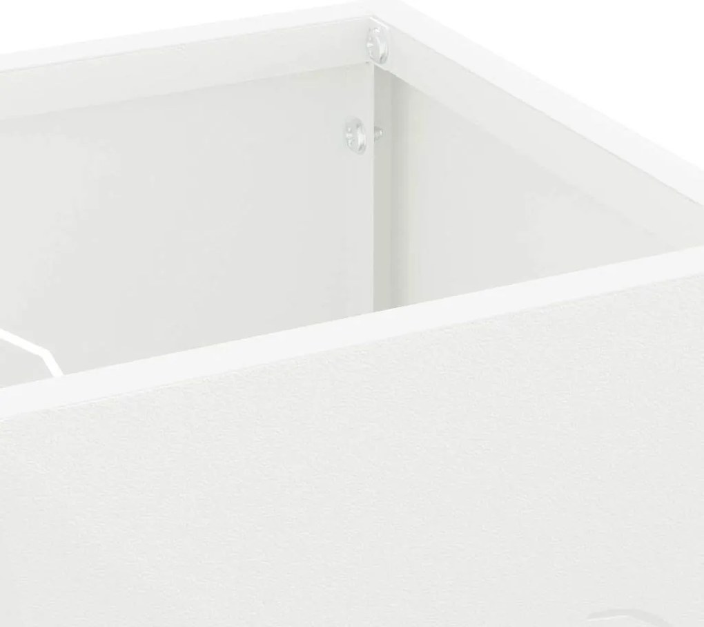 vidaXL Σχέδιο & βάση αποθήκευσης Λευκό 15.5 x 15.5 x 49 εκ Ατσάλι