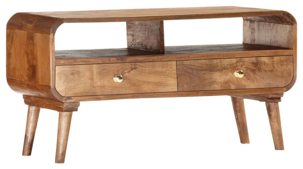 vidaXL Έπιπλο Τηλεόρασης 90 x 35 x 47 εκ. από Μασίφ Ξύλο Μάνγκο