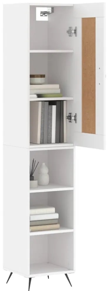 vidaXL Ντουλάπι Λευκό 34,5 x 34 x 180 εκ. από Επεξεργασμένο Ξύλο