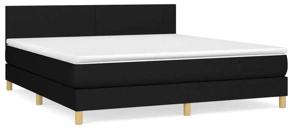 ΚΡΕΒΑΤΙ BOXSPRING ΜΕ ΣΤΡΩΜΑ ΜΑΥΡΟ 180X200 ΕΚ. ΥΦΑΣΜΑΤΙΝΟ 3140475