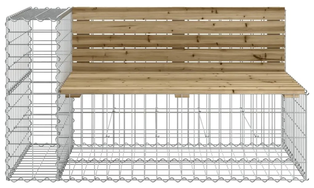 Παγκάκι Κήπου Συρματοκιβώτιο 122x71x65,5 εκ. Εμποτ. Ξύλο Πεύκου - Καφέ