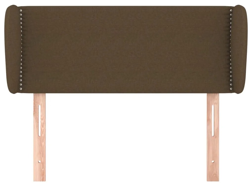 vidaXL Κεφαλάρι με Πτερύγια Σκούρο Καφέ 83x23x78/88 εκ. Υφασμάτινο