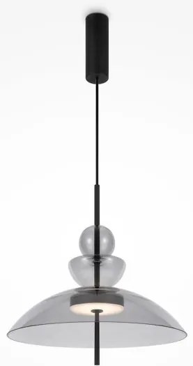 Κρεμαστό Φωτιστικό Οροφής LED 12W Γυαλί Φ40cm Bangkok Maytoni-MOD185PL-L11B3K3-Γκρι MOD185PL-L11B3K3