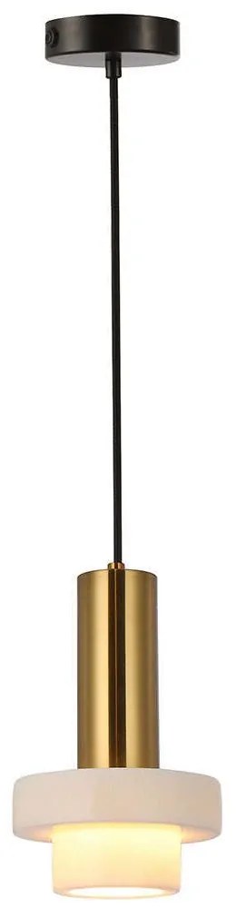 Φωτιστικό Οροφής Marble 4266000 15x140cm 1xE27 60W White-Gold Viokef Steel,Marble