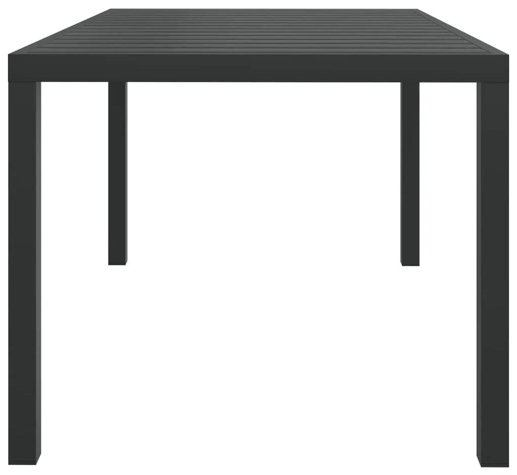 Τραπέζι Κήπου Μαύρο 150 x 90 x 74 εκ. από Αλουμίνιο / WPC - Μαύρο