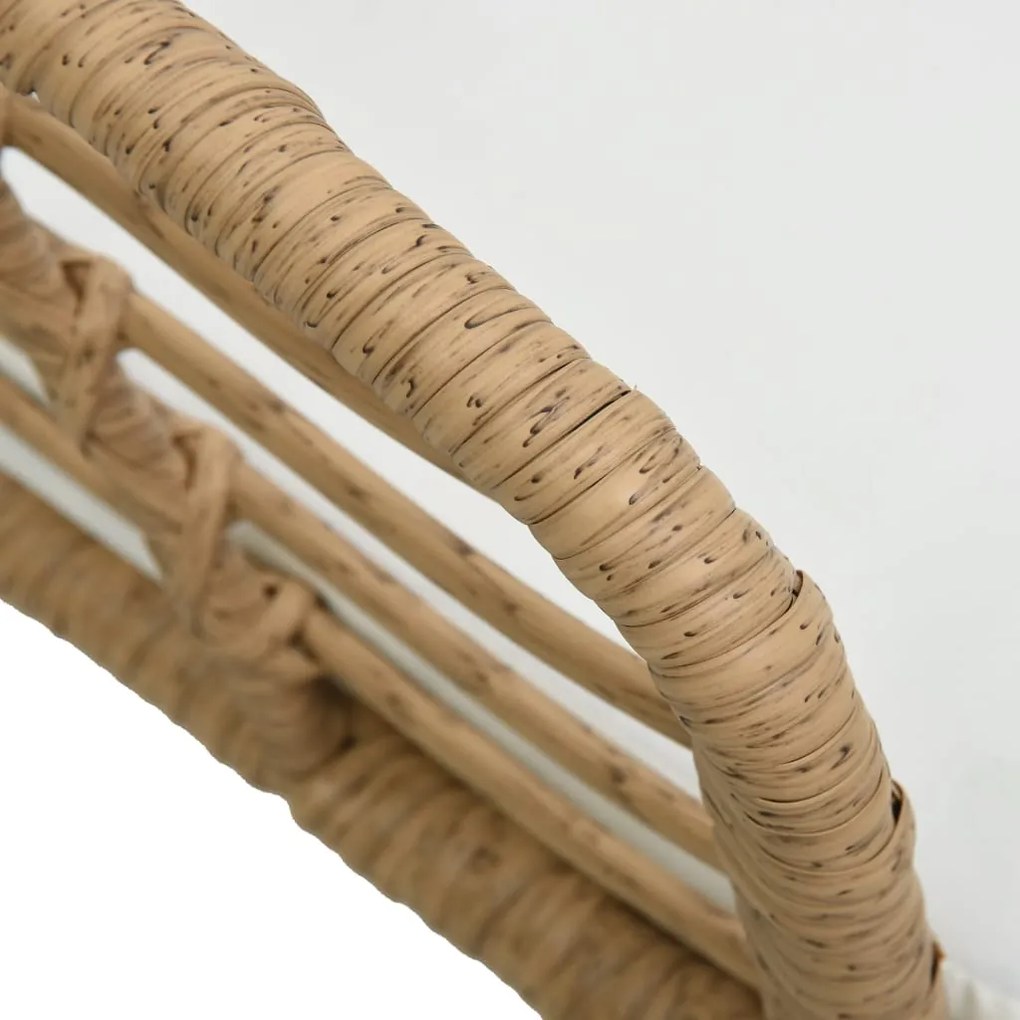 vidaXL Καρέκλες Εξ. Χώρου 2 τεμ. Χρώμα Δρυός Συνθ. Ρατάν με Μαξιλάρια