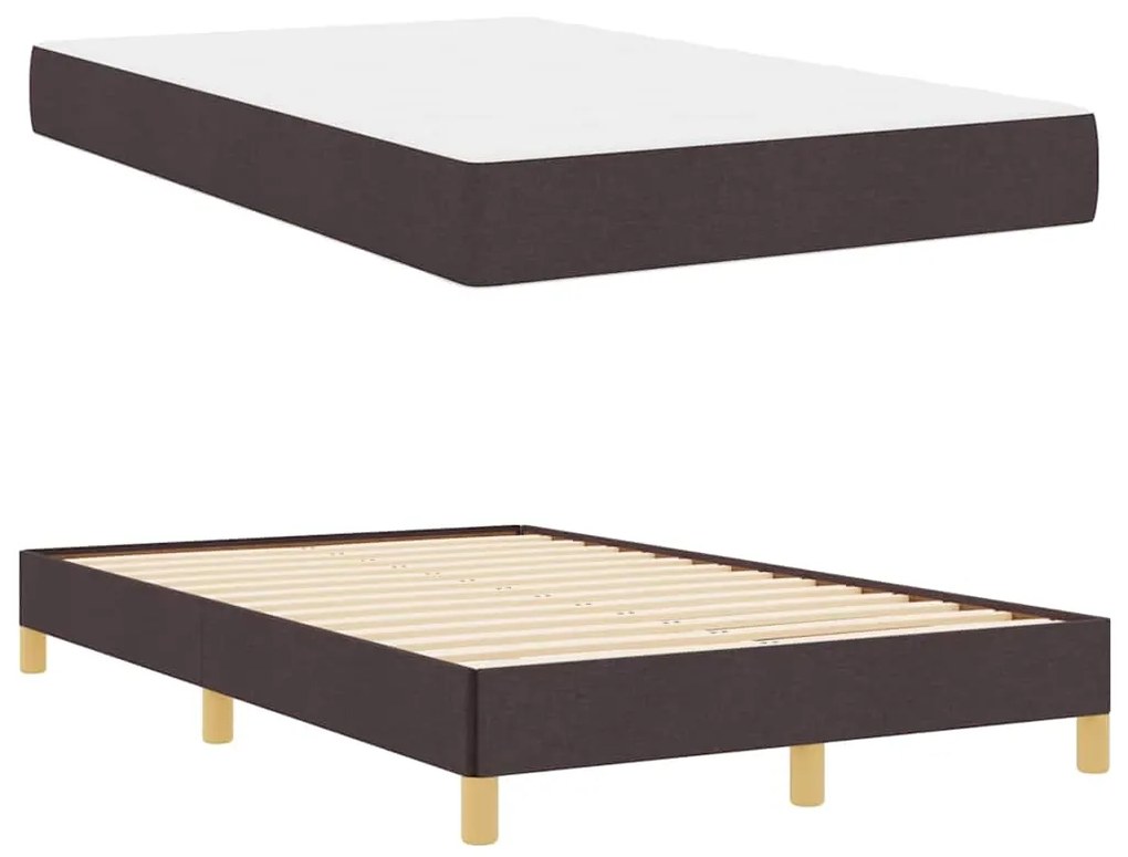 vidaXL Κρεβάτι με ελατήρια Καφέ 120 x 200 cm