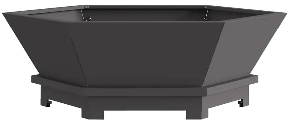 vidaXL Φωτιά Μαύρο 75 x 75 x 28 εκ. Κρύα έλαση από χάλυβα