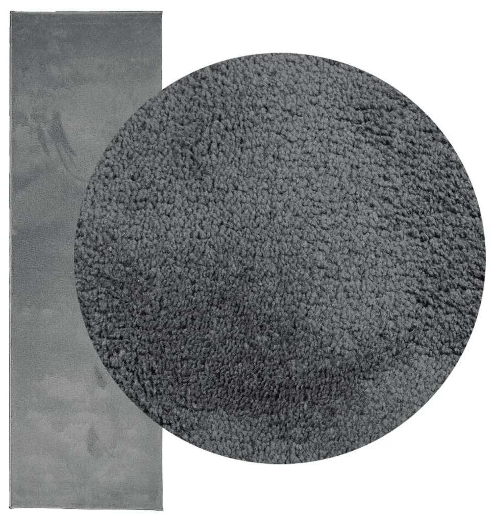 Χαλί OVIEDO με Κοντό Πέλος Ανθρακί 80 x 250 εκ. - Ανθρακί