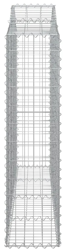 vidaXL Συρματοκιβώτια Τοξωτά 9 τεμ. 200x30x120/140 εκ. Γαλβαν. Ατσάλι