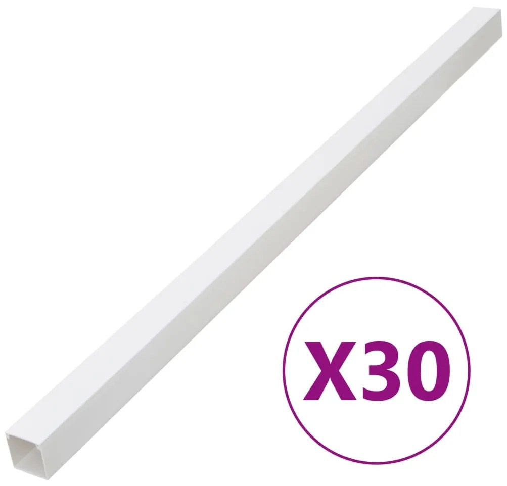 vidaXL Κανάλι Καλωδίων 50 x 25 χιλ. 30 μ. από PVC