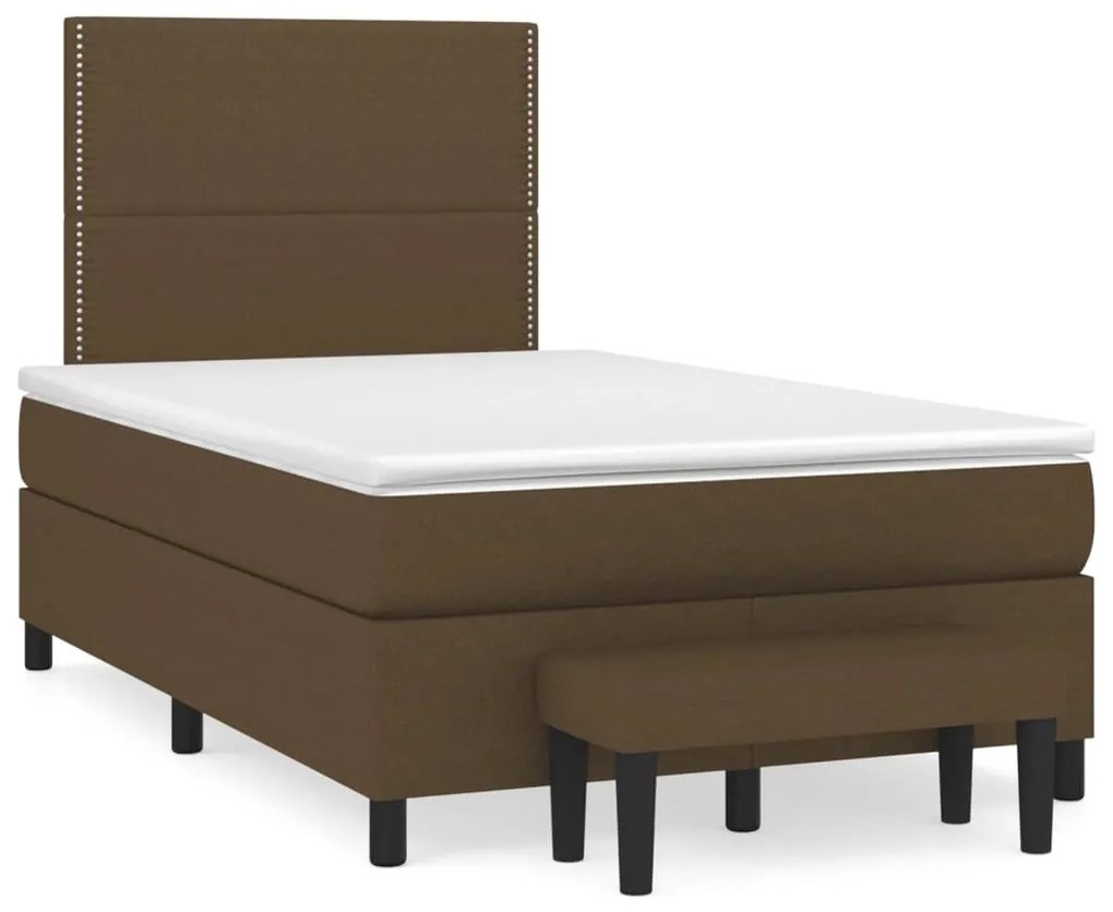 ΚΡΕΒΑΤΙ BOXSPRING ΜΕ ΣΤΡΩΜΑ ΣΚΟΥΡΟ ΚΑΦΕ 120X200 ΕΚ. ΥΦΑΣΜΑΤΙΝΟ 3136504