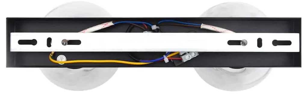 vidaXL Σποτ οροφής Μαύρο 33 x 13 x 26 εκ. Γυαλί και μέταλλο