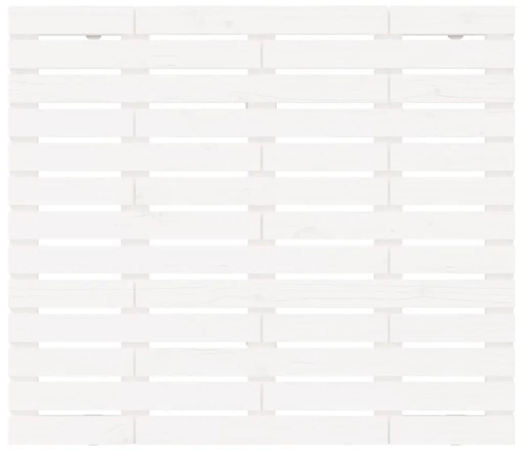 vidaXL Κεφαλάρι Τοίχου Λευκό 141x3x91,5 εκ. από Μασίφ Ξύλο Πεύκου