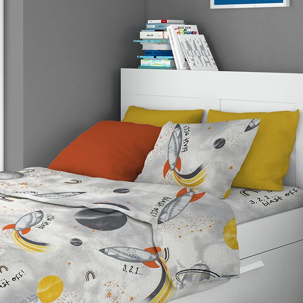 Σεντόνια Μονά (Σετ 3τμχ) Dimcol 187 Spaceship Grey