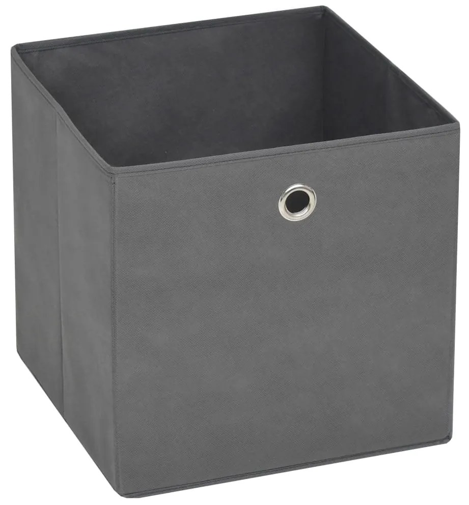 vidaXL Κουτιά Αποθήκευσης 4 τεμ. Γκρι 28x28x28 εκ. Ύφασμα Non-woven