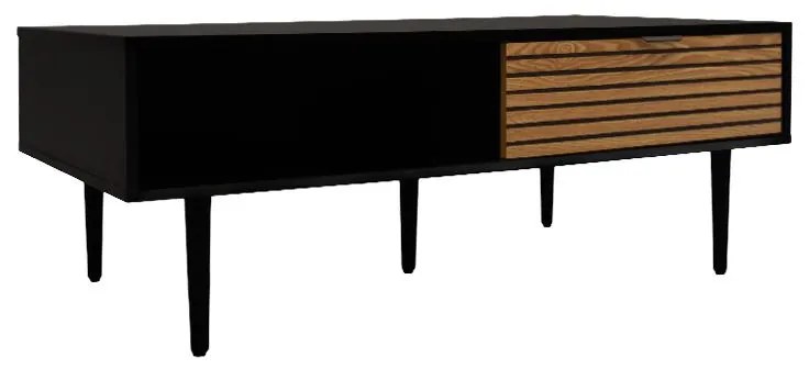 ΤΡΑΠΕΖΑΚΙ ΣΑΛΟΝΙΟΥ Fylliana Brooklyn Μαυρο-Φυσικό 110x60x40εκ