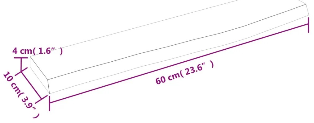 ΡΑΦΙ ΤΟΙΧΟΥ ΑΝΟΙΧΤΟ ΚΑΦΕ 60X10X4 ΕΚ. ΕΠΕΞΕΡΓ. ΜΑΣΙΦ ΞΥΛΟ ΔΡΥΟΣ 363639