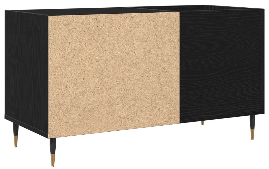 vidaXL Ντουλάπα Δισκογραφίας Μαύρο Δρυς 84,5x38x48 εκ Επεξεργασμένο Ξύλο