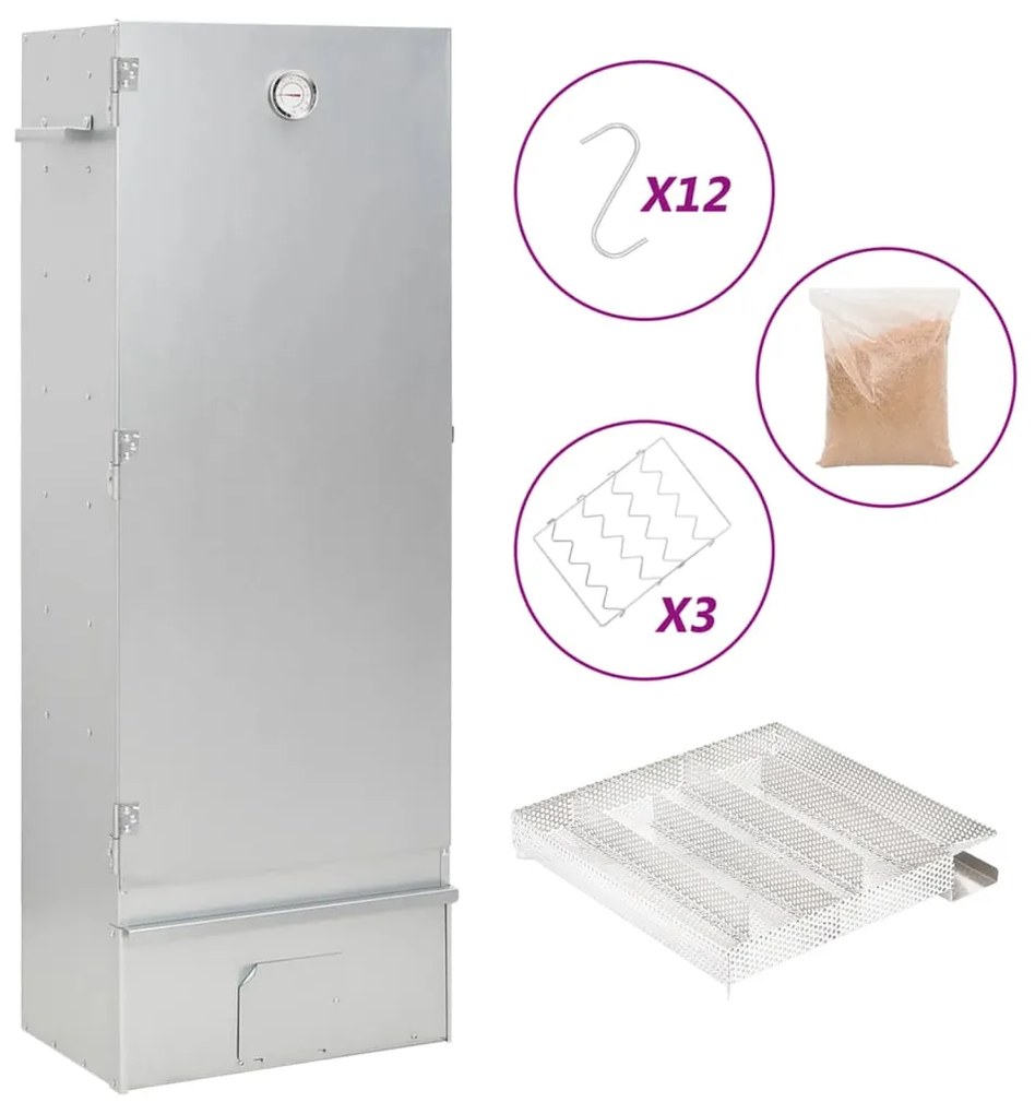 Καπνιστήριο Μπάρμπεκιου με Σύστημα Κρύου Καπνού Γαλβαν. Χάλυβας