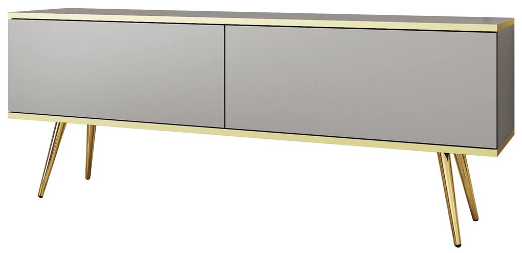 Έπιπλο τηλεόρασης ORO  Γκρι + Χρυσό  135x53x32cm