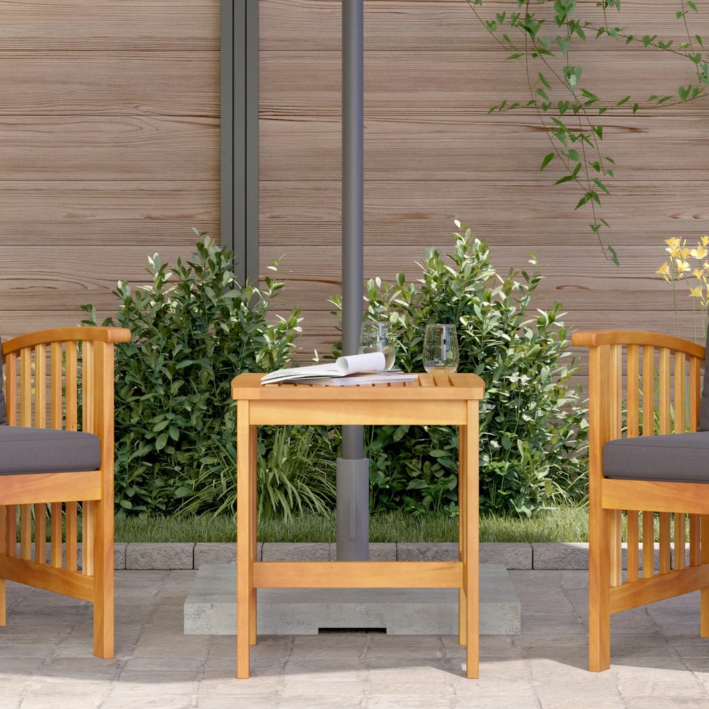 vidaXL Κηπουρική Πλευρικό Τραπέζι Καφέ 45x45x50 εκ. Μασίφ ξύλο ακακίας