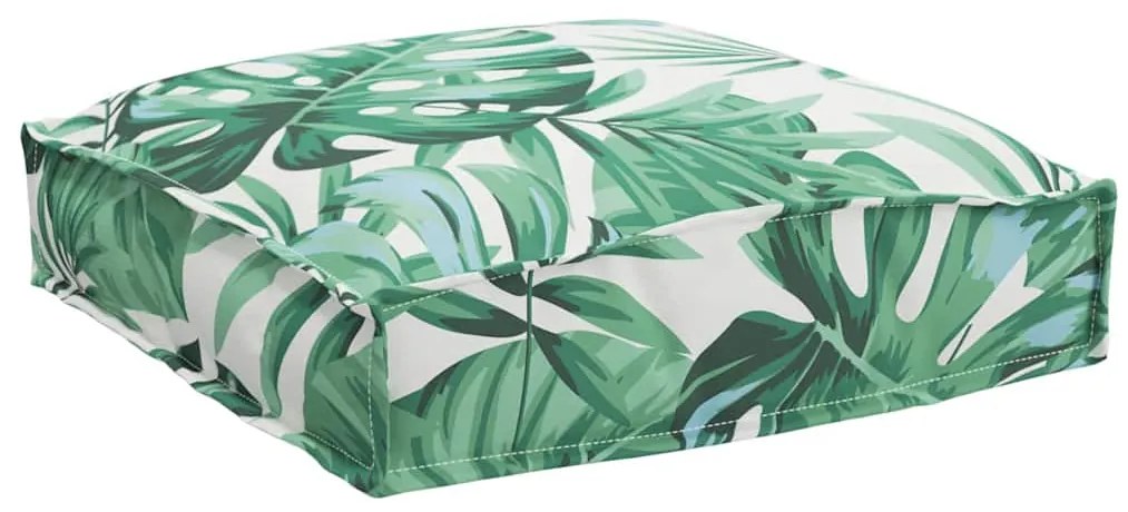 vidaXL Μαξιλάρι παλέτας για κάθισμα Floral 2 pcs Μοτίβο φύλλων