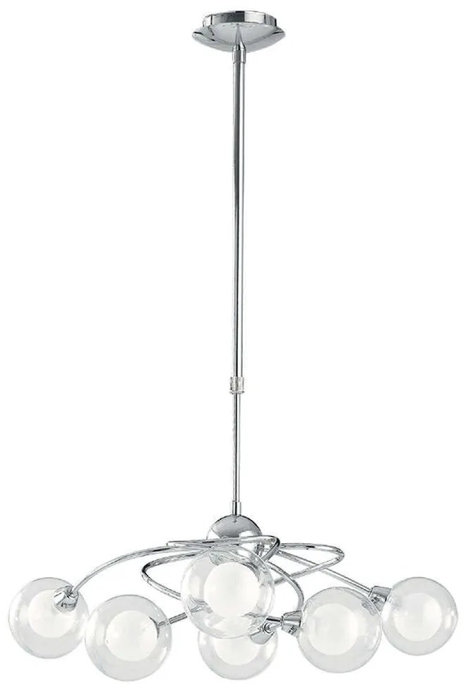 Φωτιστικό Οροφής Blog I-BLOG-6 6xG9 72x109cm Chrome Luce Ambiente Design Metal, Glass