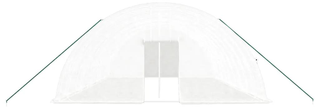 vidaXL Θερμοκήπιο με Ατσάλινο Πλαίσιο Λευκό 60 μ² 10 x 6 x 2,85 μ.