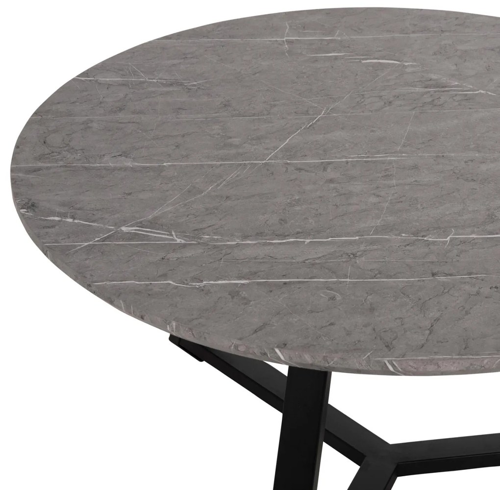 Τραπεζάκια Σαλονιού Rocket Σετ 2 τεμ MDF Γκρί Μάρμαρο Φ80εκ &amp; Φ45εκ. 80x80x42 εκ.