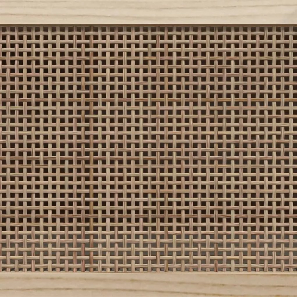 vidaXL Ντουλάπι Καφέ 60 x 30 x 70 εκ. από Μασίφ Πεύκο &amp; Φυσικό Ρατάν