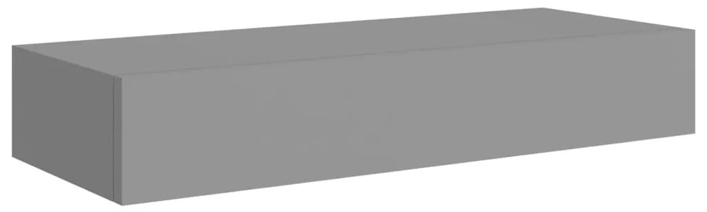 vidaXL Ράφι Επιτοίχιο με Συρτάρι Γκρι 60 x 23,5 x 10 εκ. από MDF