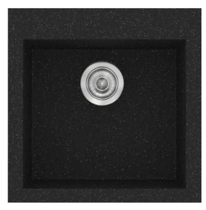 Sanitec Classic 339 Granite Black Ένθετος Νεροχύτης 50cm