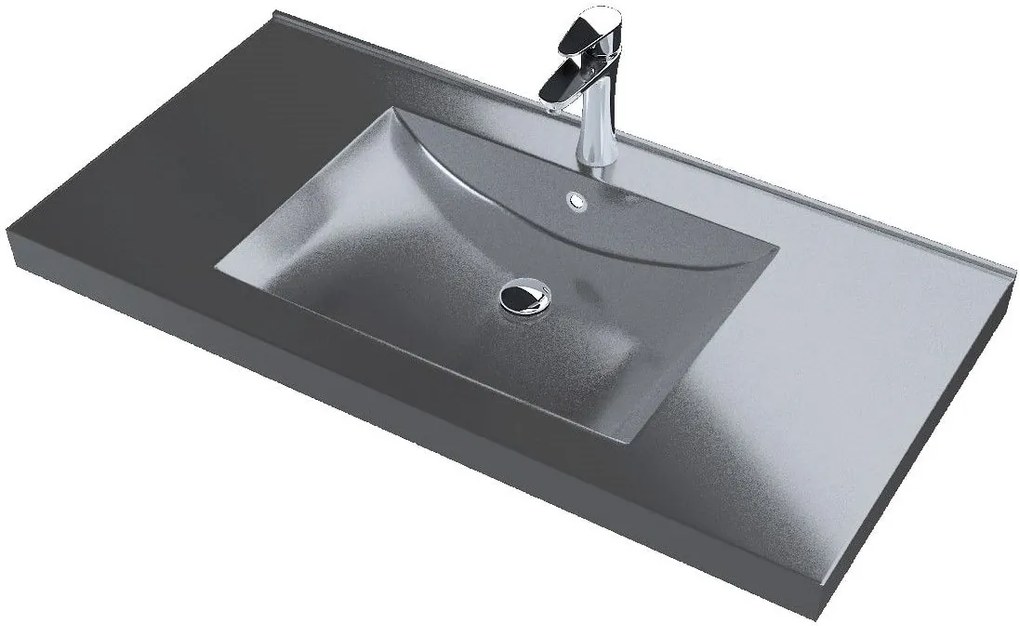 Νιπτήρας Sanitec Alba-Cement-Μήκος 90 εκ.