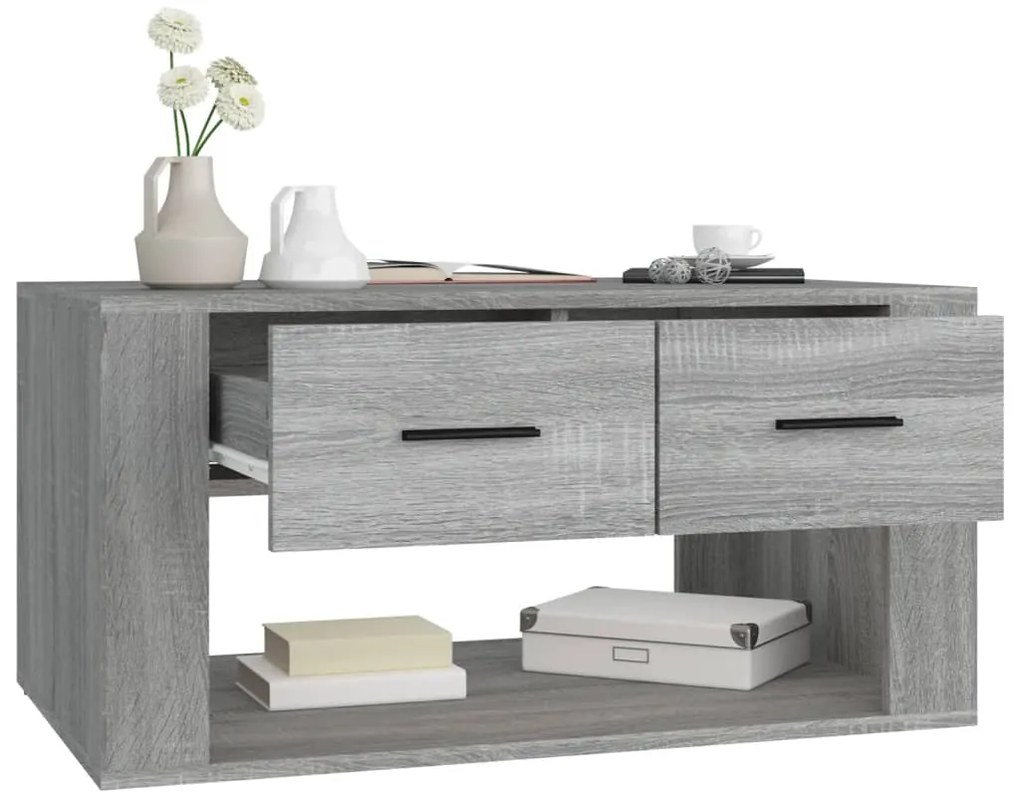 vidaXL Τραπεζάκι Σαλονιού Γκρι Sonoma 80x50x40 εκ.Επεξεργασμένο Ξύλο