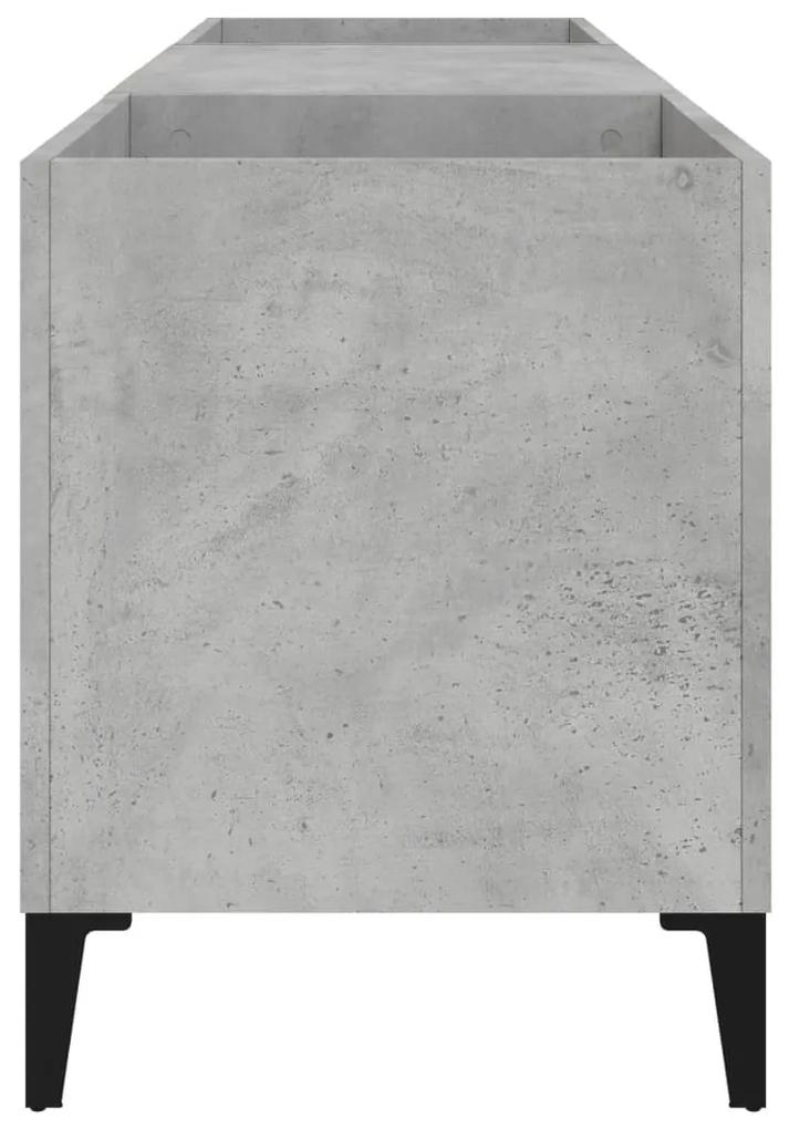 vidaXL Δισκοθήκη Γκρι Σκυροδέματος 121x38x48 εκ. Επεξεργασμένο Ξύλο