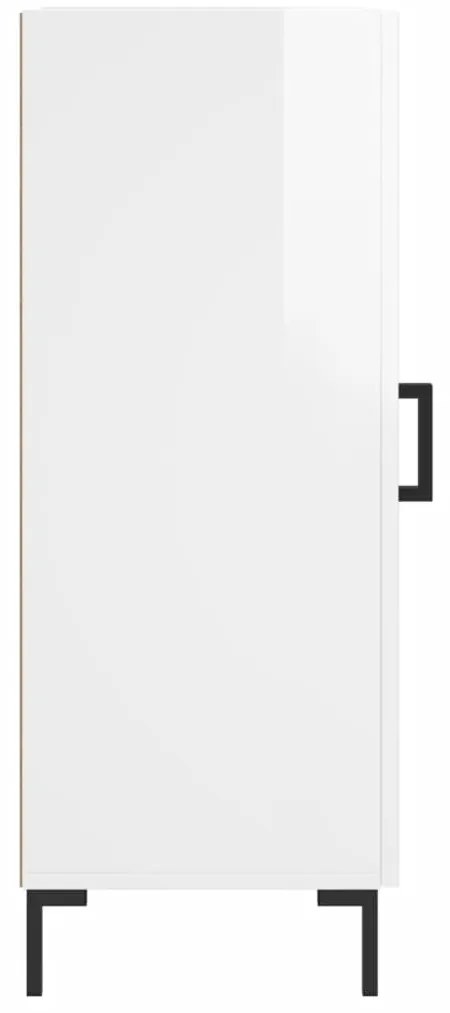 vidaXL Ντουλάπι Γυαλιστερό Λευκό 34,5x34x90 εκ. Επεξεργασμένο Ξύλο