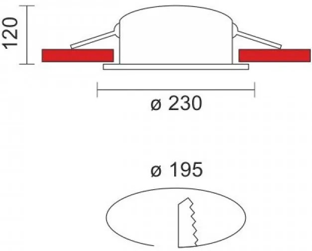 Χωνευτό LED οροφής Fence