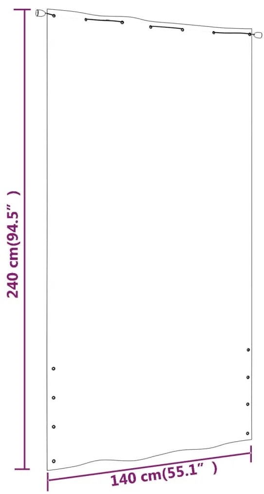 Διαχωριστικό Βεράντας Ανθρακί &amp; Λευκό 140x240 εκ. Ύφασμα Oxford - Πολύχρωμο