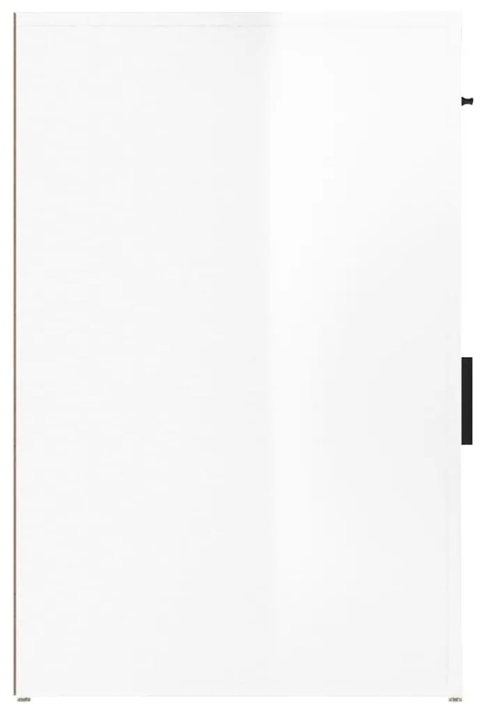 Ντουλάπι Γραφείου Γυαλ. Λευκό 40x49x75 εκ. Επεξεργασμένο Ξύλο - Λευκό
