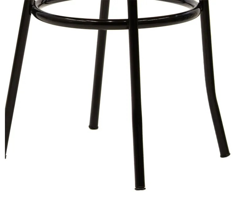 Καρέκλα "WIEN" από μέταλλο/τεχνόδερμα σε μαύρο χρώμα 39x85