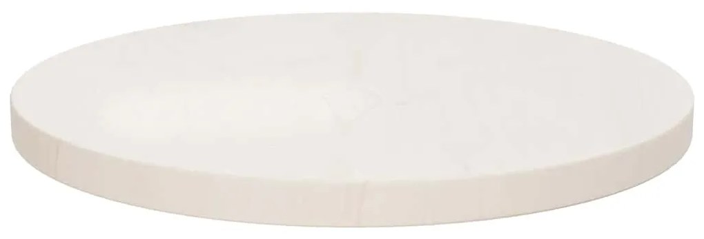 vidaXL Επιφάνεια Τραπεζιού Λευκή Ø40 x 2,5 εκ. από Μασίφ Ξύλο Πεύκου