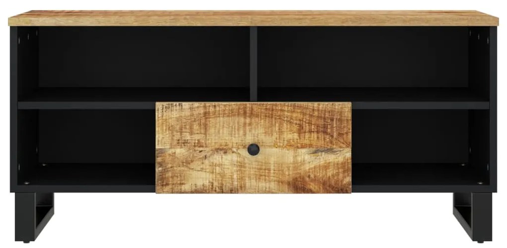 vidaXL Έπιπλο Τηλεόρασης 100x33x46 εκ. Μασίφ Ξύλο Μάνγκο &amp; Επεξ. Ξύλο