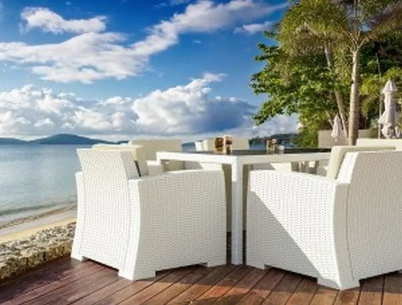 Πολυθρόνα Monaco White Πολυπροπυλενίου 82X79X79εκ.
