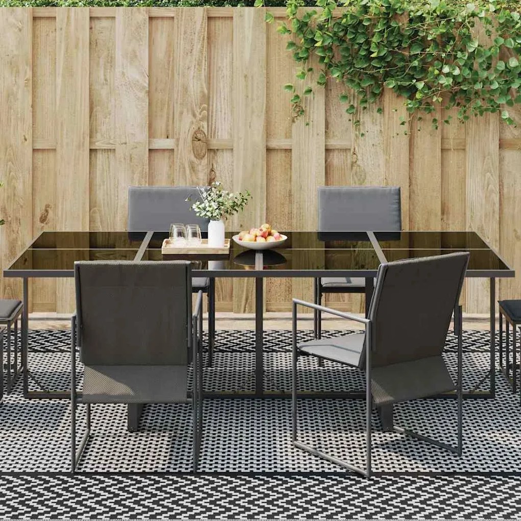 vidaXL Χαλί εξωτερικού χώρου Μαύρο και γκρι 300 x 600 cm PP