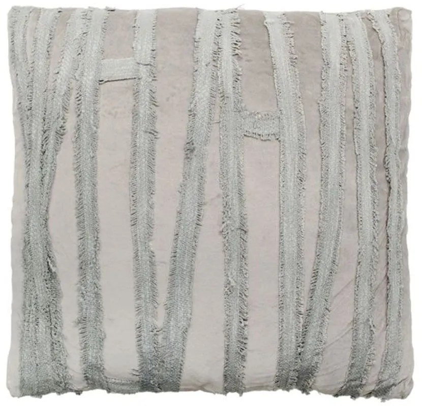 Μαξιλάρι Διακοσμητικό (Με Γέμιση) Silver Stripes 014524 Grey 50X50 Ύφασμα