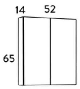 Καθρέπτης μπάνιου SIENA 55 Λευκό 52x14x65 εκ.