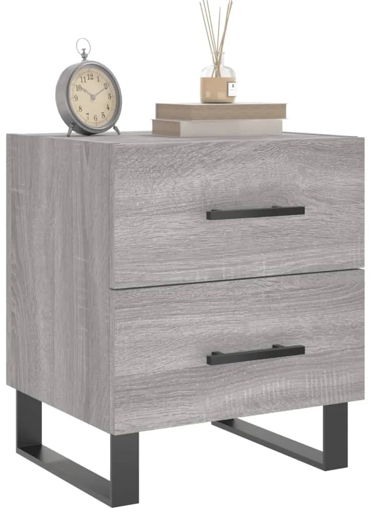 vidaXL Κομοδίνο Γκρι Sonoma 40 x 35 x 47,5 εκ. από Επεξεργασμένο Ξύλο