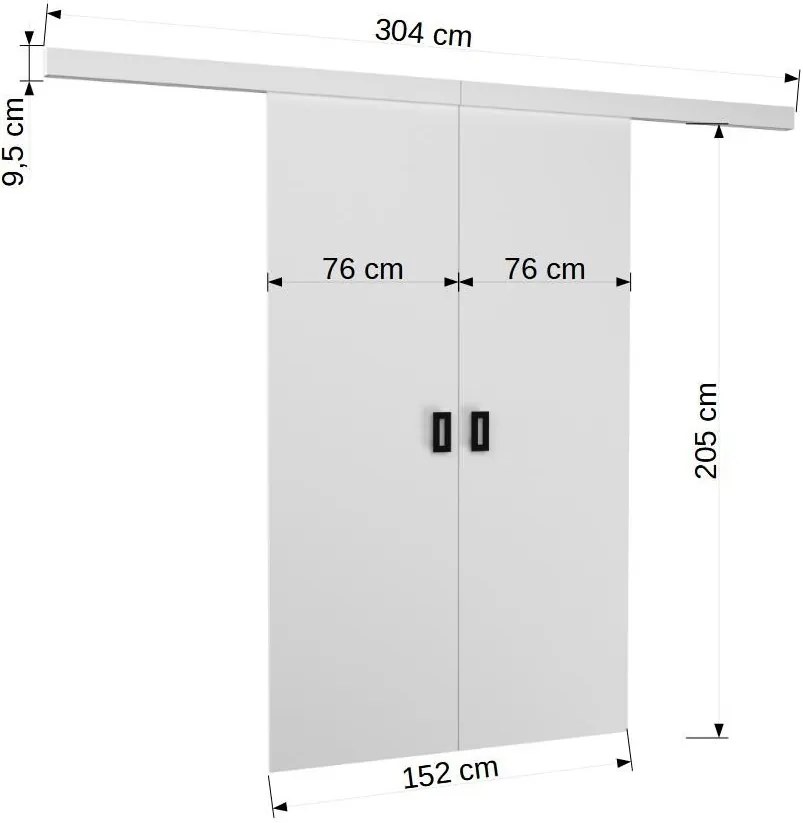 Συρόμενη πόρτα Yonko-Fusiko-132 x 205 εκ.